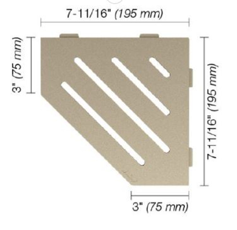 Schluter Shelf-E Pentagonal Wave Cream SES2 D10 TSC