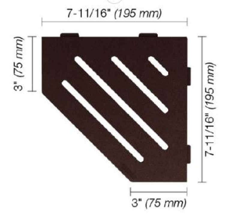 Schluter Shelf-E Pentagonal Wave Bronze SES2 D10 TSOB