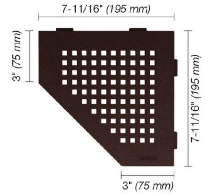 Schluter Shelf-E Pentagonal Square Bronze SES2 D3 TSOB