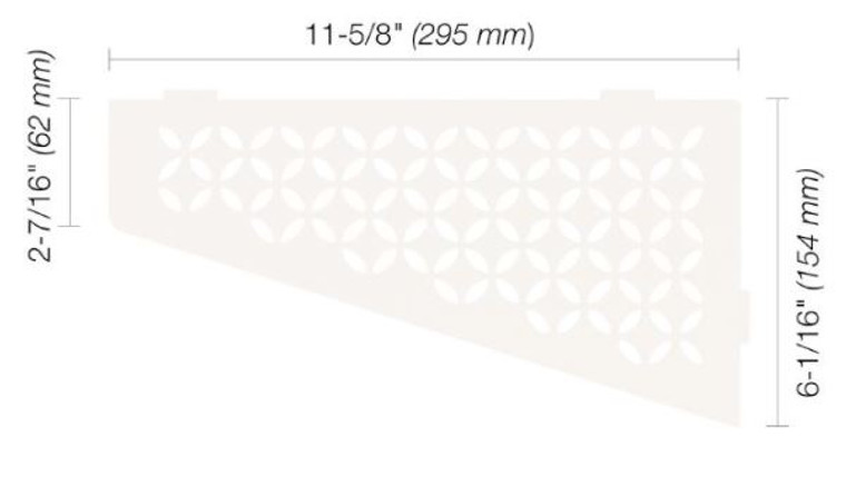 Schluter Shelf-E Quadrilateral Floral Matte White SES3 D5 MBW
