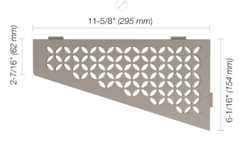 Schluter Shelf-E Quadrilateral Floral Stone Grey SES3 D5 TSSG