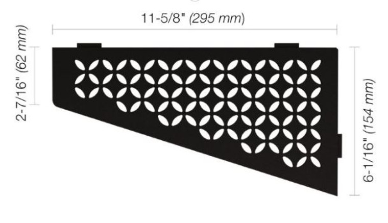 Schluter Shelf-E Quadrilateral Floral Matte Black SES3 D5 MGS