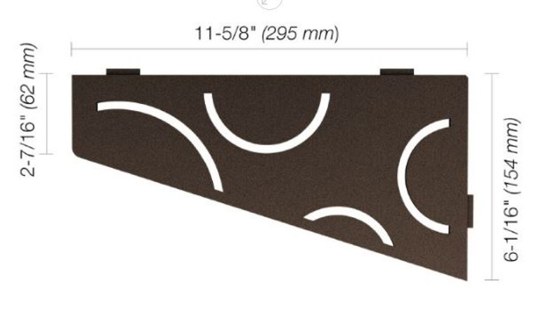 Schluter Shelf-E Quadrilateral Curve Bronze SES3 D6 TSOB