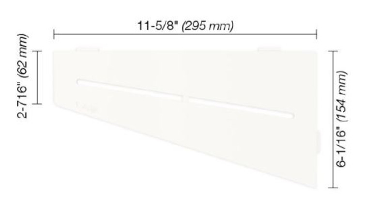 Schluter Shelf-E Quadrilateral Pure Matte White SES3 D7 MBW