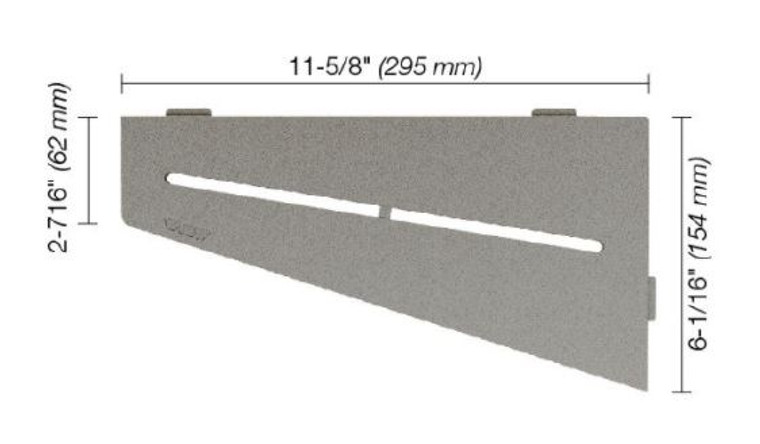 Schluter Shelf-E Quadrilateral Pure Stone Grey SES3 D7 TSSG
