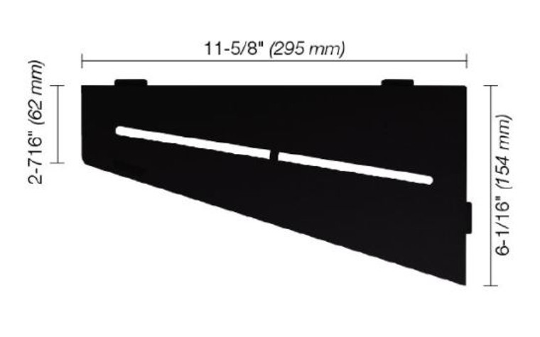 Schluter Shelf-E Quadrilateral Pure Matte Black SES3 D7 MGS