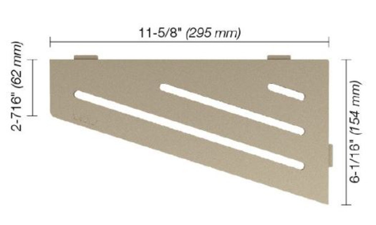 Schluter Shelf-E Quadrilateral Wave Cream SES3 D10 TSC
