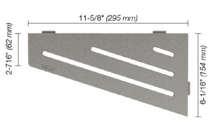 Schluter Shelf-E Quadrilateral Wave Stone Grey SES3 D10 TSSG