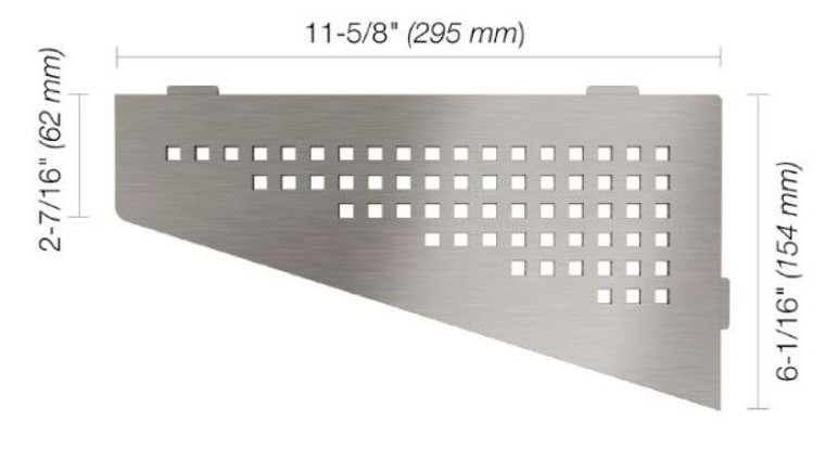 Schluter Shelf-E Quadrilateral Square Stainless Steel SES3 D3 EB