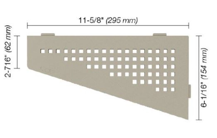 Schluter Shelf-E Quadrilateral Square Greige SES3 D3 TSBG