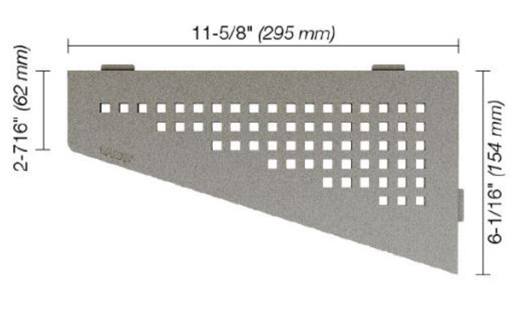 Schluter Shelf-E Quadrilateral Square Stone Grey SES3 D3 TSSG