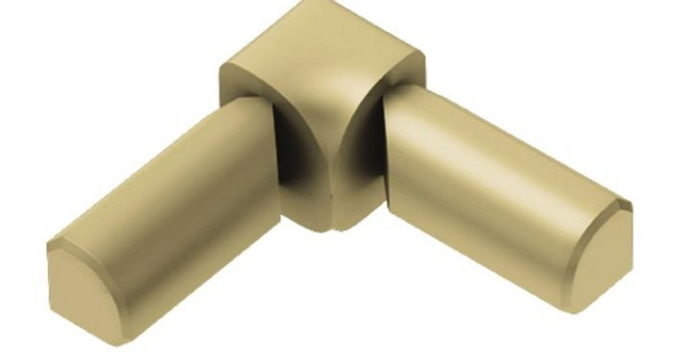Schluter Rondec Double-Leg 90 Degree Inside Corner Satin Brass