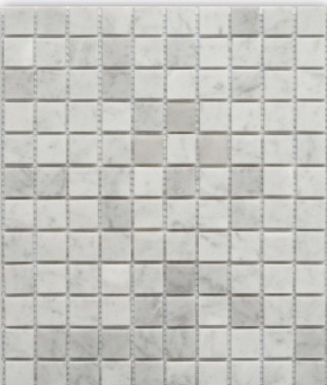 Roca Rockart Square Carrara 12 x 12 Marble Mosaic 