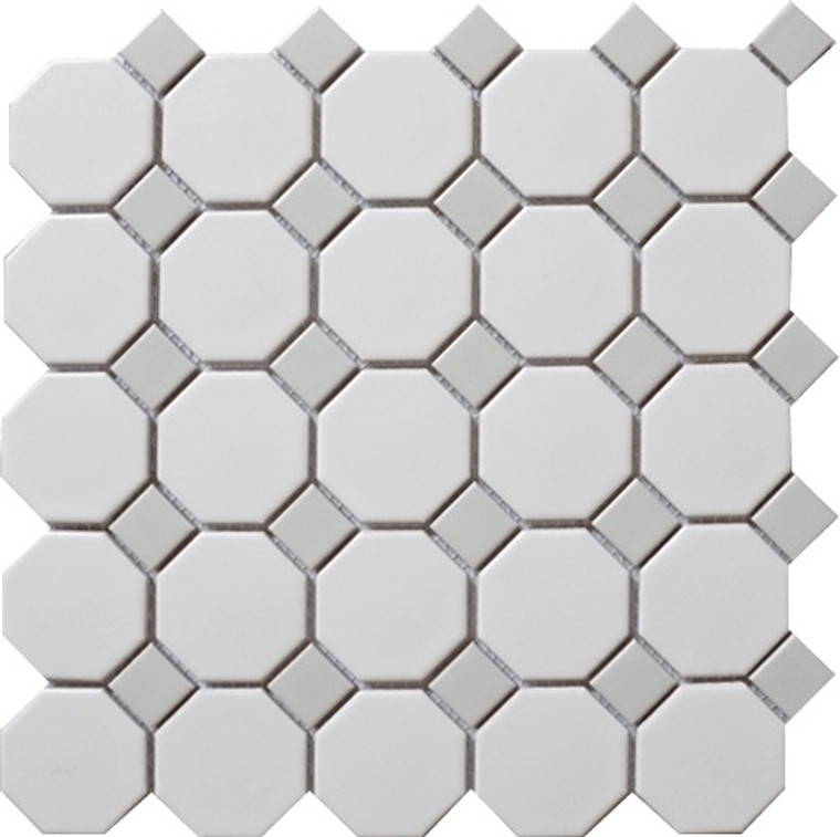 Splash Cascade Octagon White & Gray