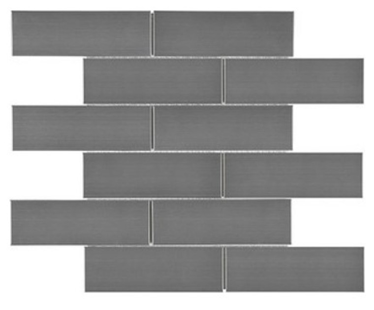 Anatolia Soho Stainless Steel Mosaic 2 x 6 Brick