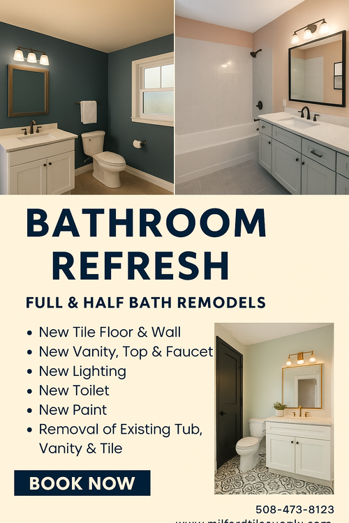 Bathroom Remodel Holliston MA - Milford Ceramic Tile