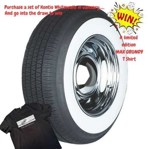 Set Of 4 KONTIO WhitePaw Classic Tires - 235/75R15, 108R Load Range, 3-1/4" White Wall