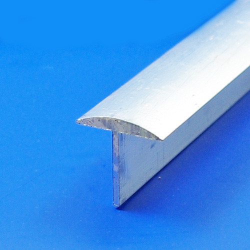 Alumininium strip - Offset tee section 22mm top x 19mm flange