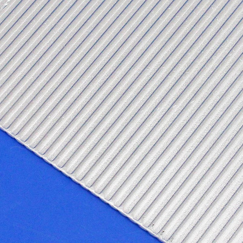 aluminium sheet - ribbed pattern Ribbed aluminium sheet with approx 8 ribs per