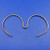 Headlamp rim clip wire spring - LARGE spectacle shape (equivalent to Lucas part