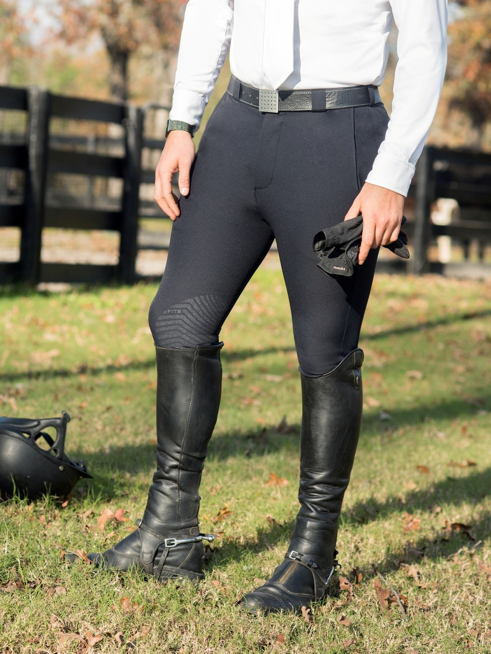 Men Tapered Pants Horse Riding Jumping Breeches Trousers Lace Up Bottom |  eBay