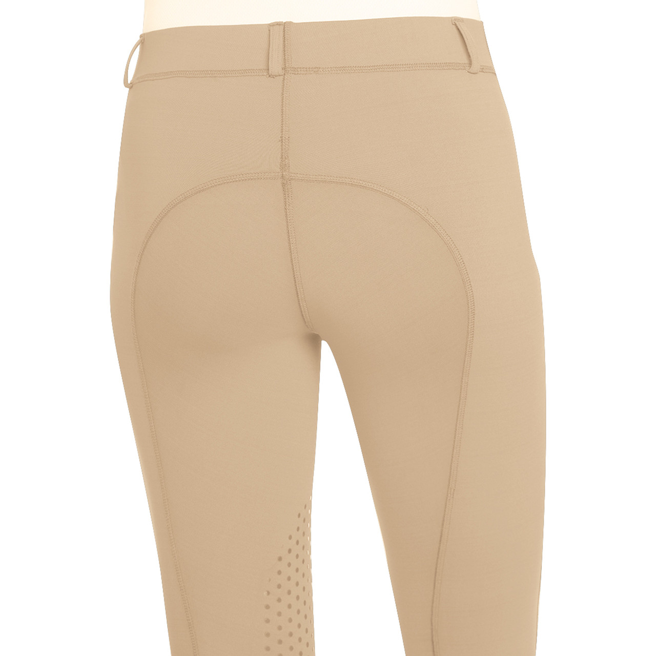 Ovation Child's AeroWick Silicone Knee Patch Tights - neutral beige - back