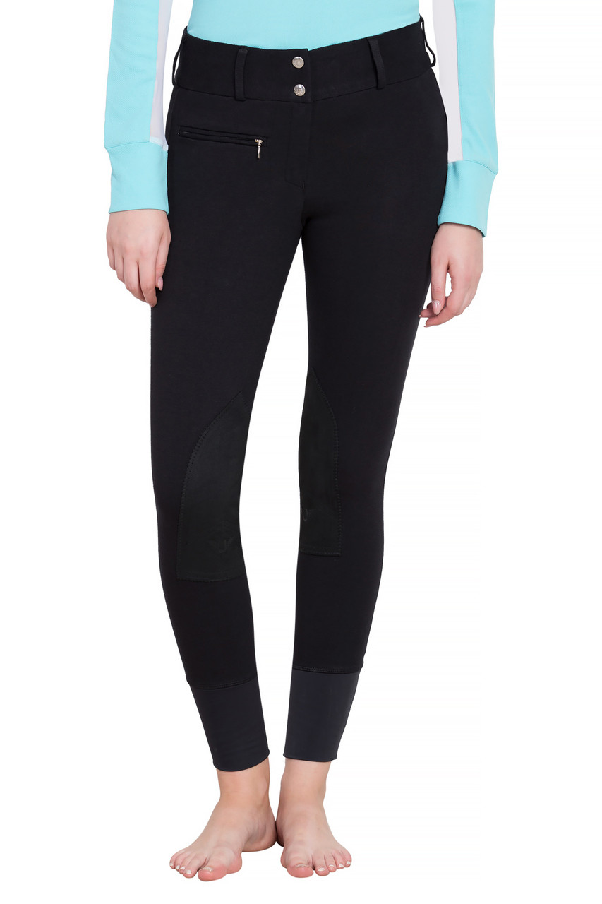 TuffRider Ribb Low Rise Wide Waistband Breeches - black