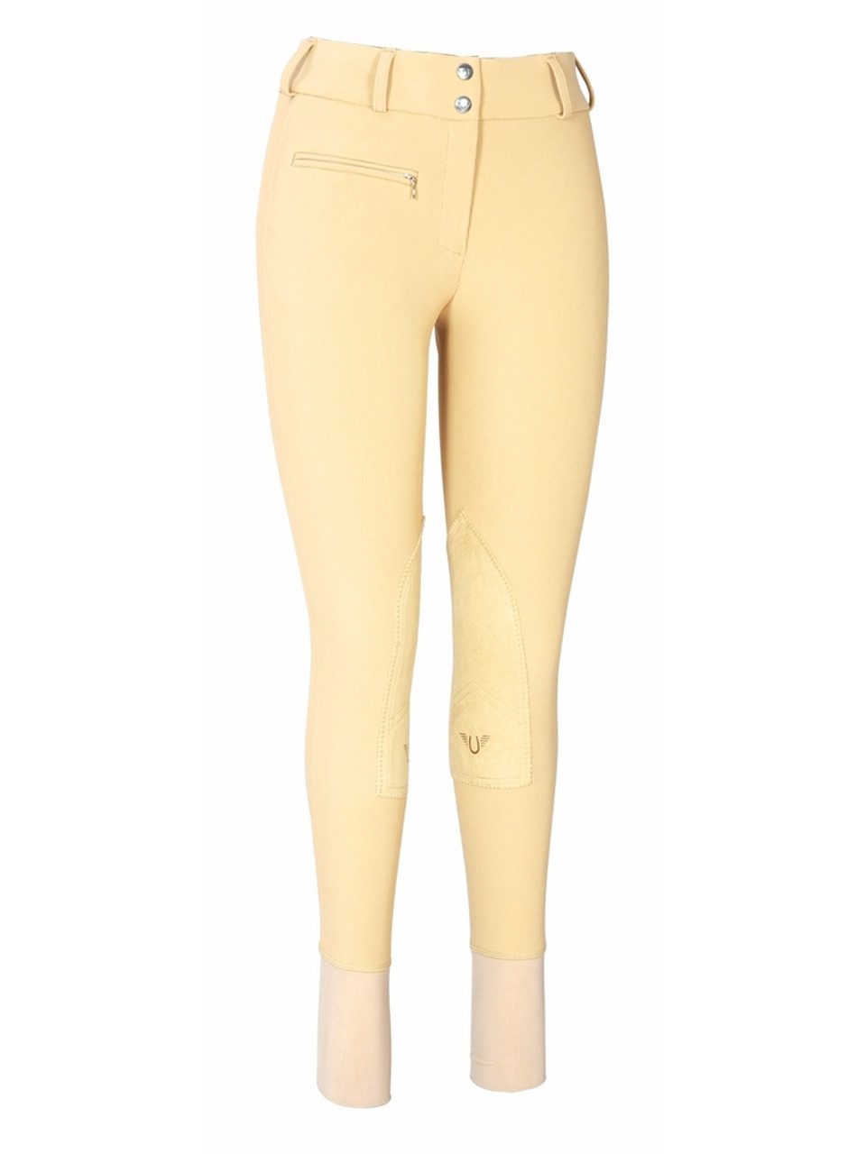 TuffRider Ribb Low Rise Wide Waistband Breeches - light tan