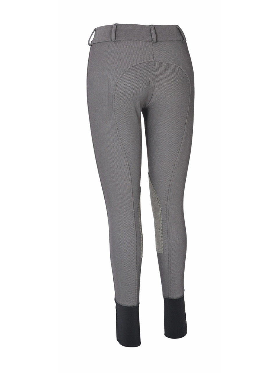 TuffRider Ribb Low Rise Wide Waistband Breeches - charcoal - back