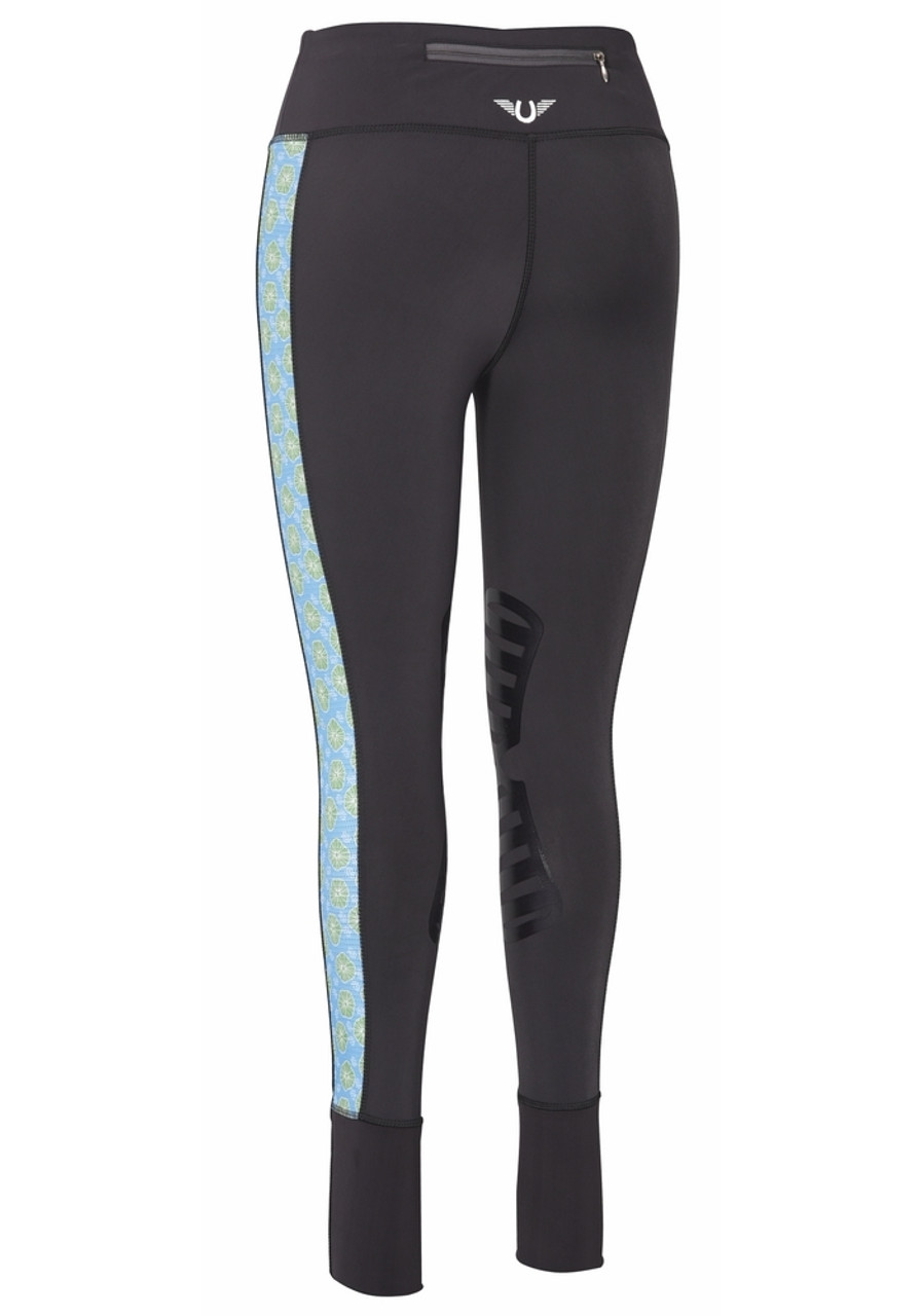 TuffRider Ladies Athena EquiCool Riding Tights - light blue - back