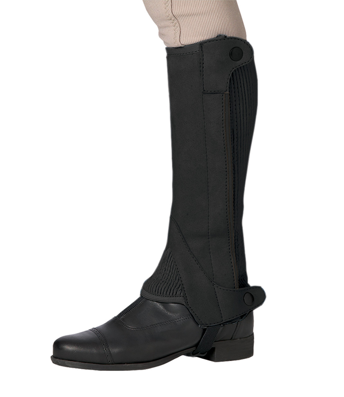 Ovation Child's Elite Amara Ribbed Half Chaps - black