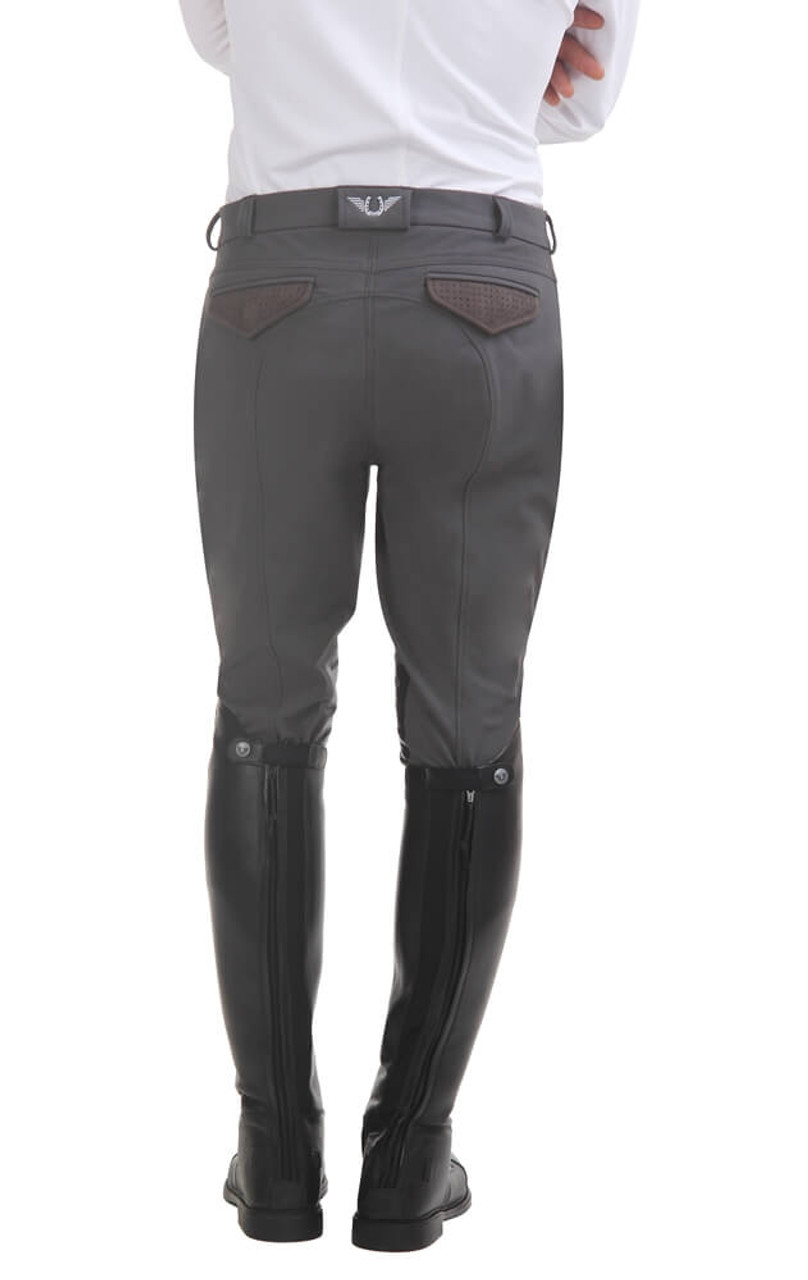 TuffRider Men's Oslo Breeches - charcoal - back