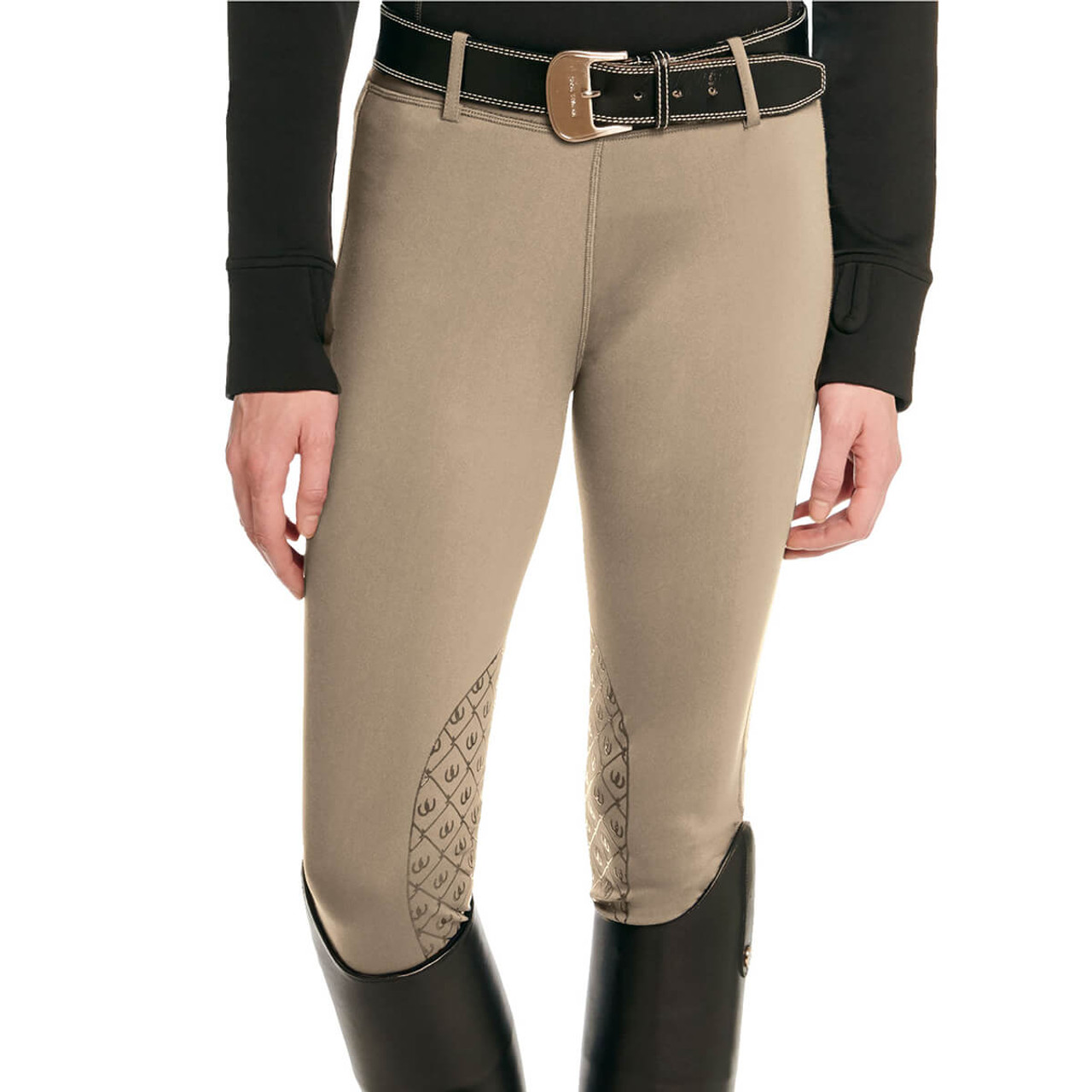 Ovation Equinox Child's 3-Season Knee Patch Pull-On Breech - neutral beige