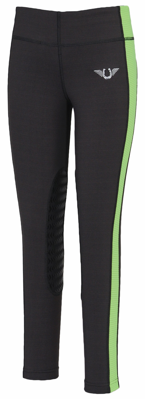 TuffRider Ladies Marathon Tights - neon green