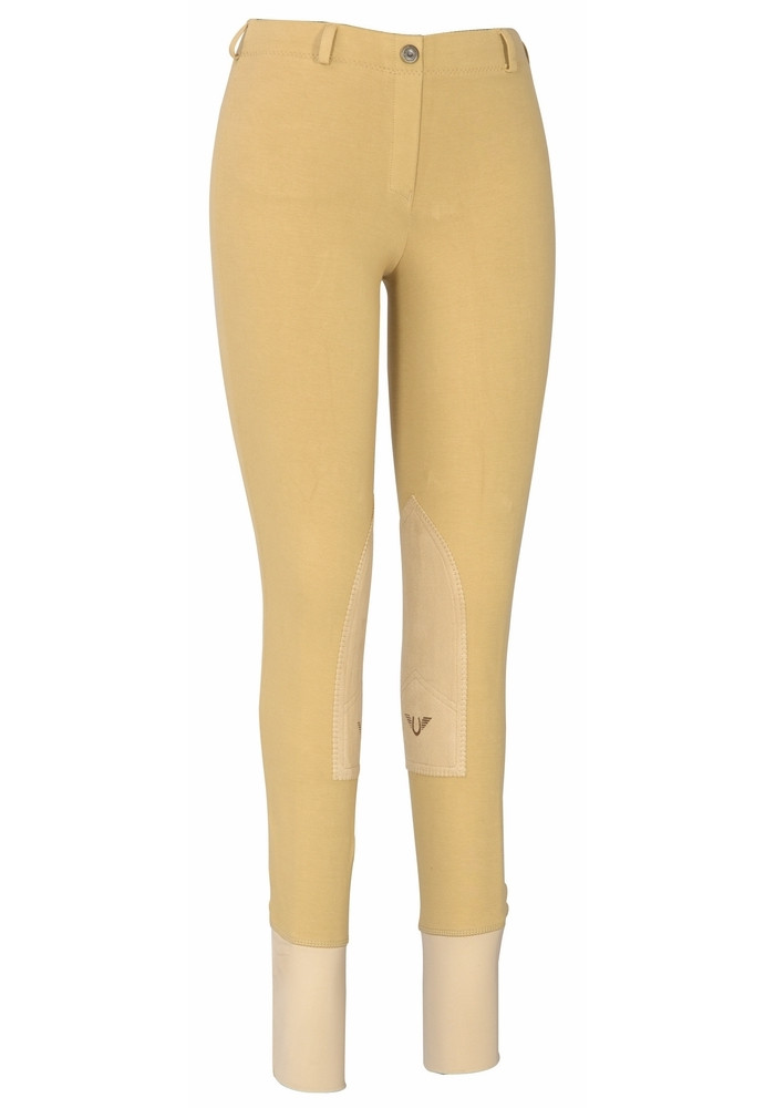 TuffRider Cotton Low Rise Pull On Breeches - tan