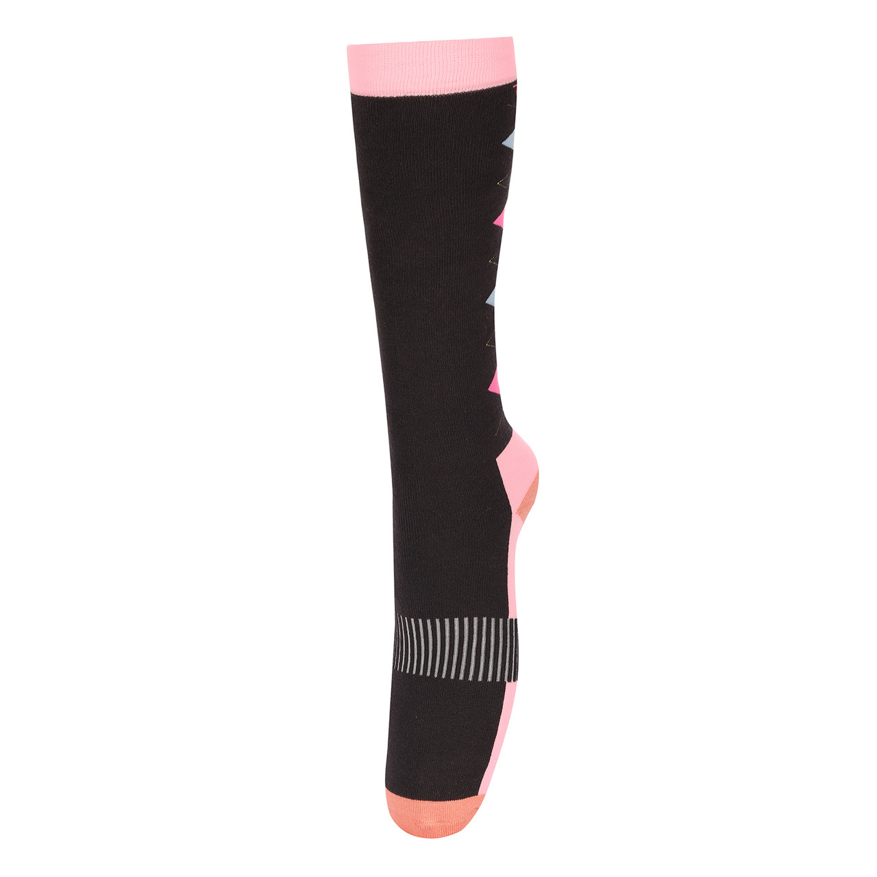 TuffRider Winter Neon Argyle Socks - peach