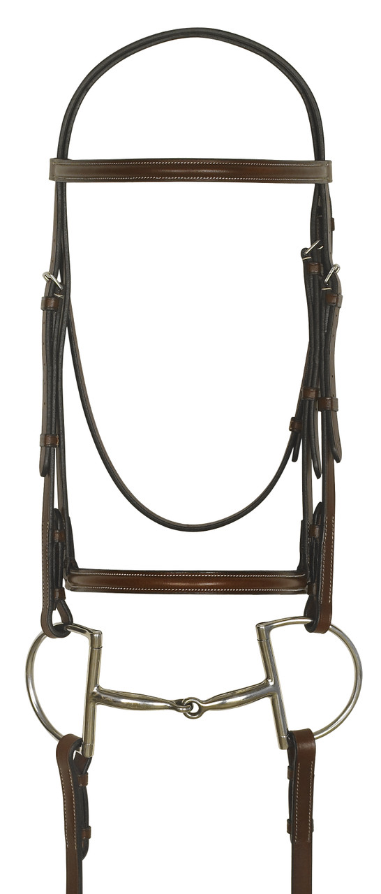 Camelot Gold™ Plain Raised Bridle with Laced Reins