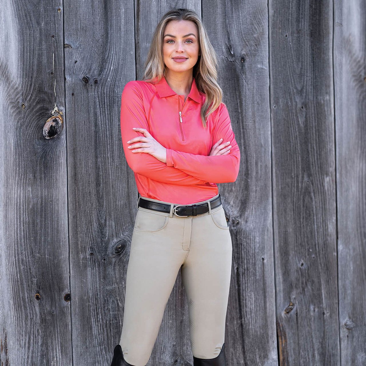 Ovation Ladies' Bellissima II GripTec Full Seat Breeches - neutral beige