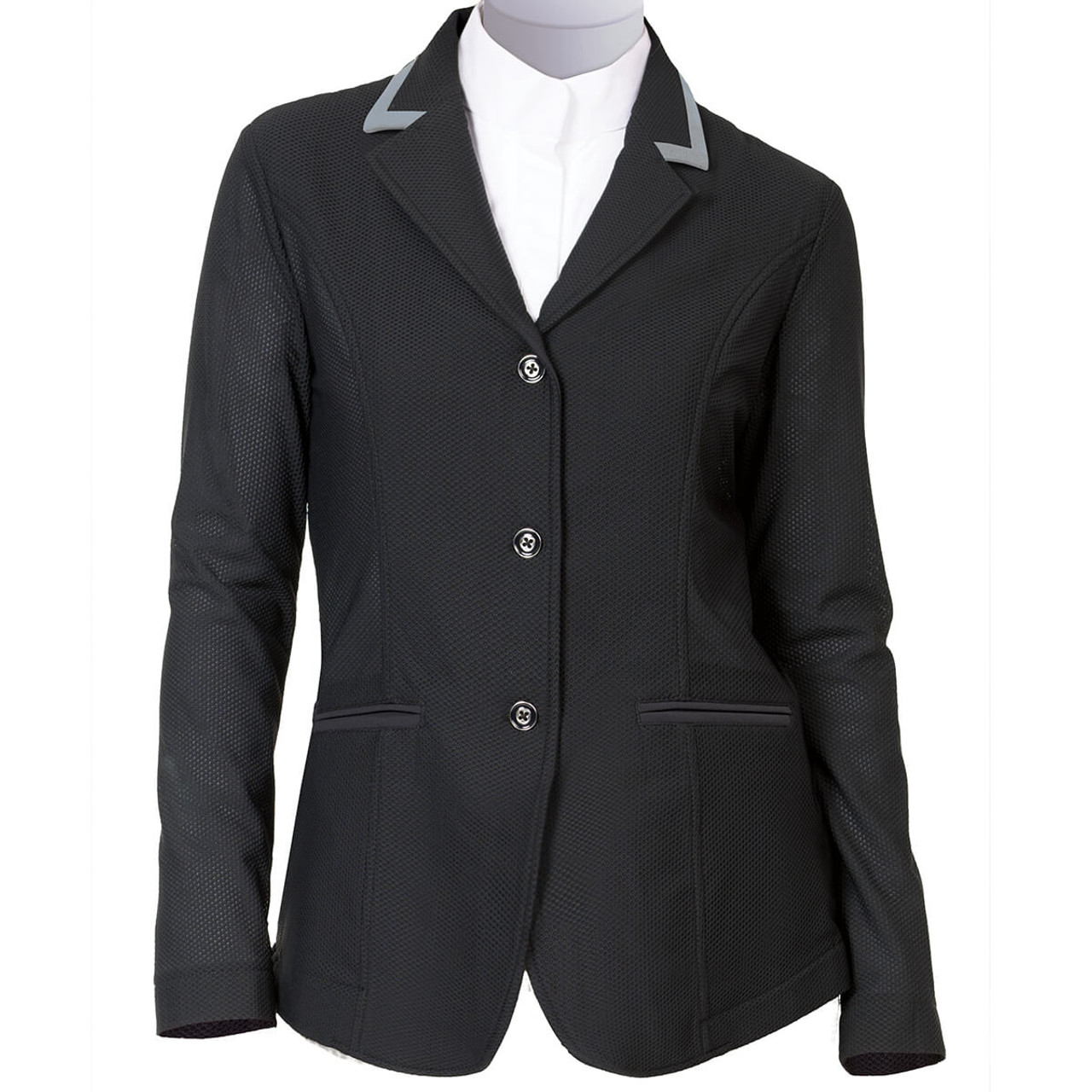 Ovation AirFlex Show Coat with Contrast Collar - black/grey