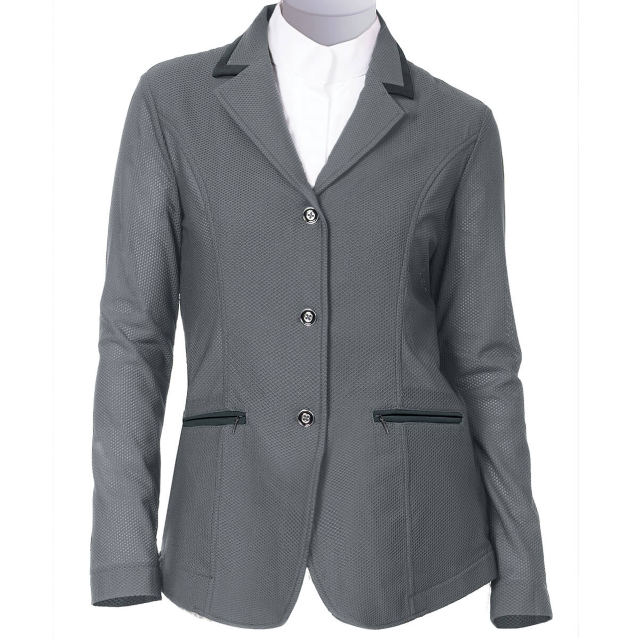 Ovation AirFlex Show Coat with Contrast Collar - grey/black