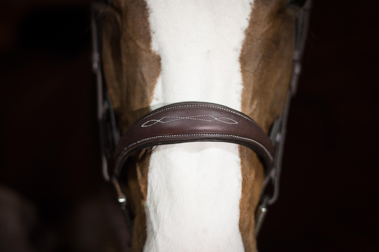 Pessoa® PRO Fancy Stitched Tapered Bridle - noseband