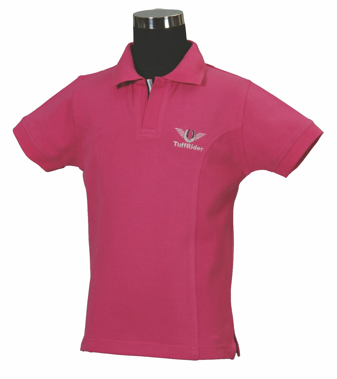 TuffRider Children's Polo Shirt - hot pink