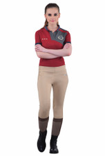 TuffRider Ladies Ventilated Schooling Tights - safari