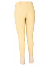 TuffRider Ribb Low Rise Wide Waistband Breeches - light tan - back