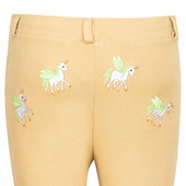 TuffRider Children's Unicorn Pull-On Jodhpurs  - light tan - back - closeup