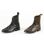 Botte Paddock Enfant Equistar - Marron, Taille 4, Tout Temps, Zippée