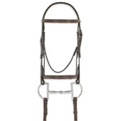 Pessoa PRO Fancy Stitched Raised Bridle - dark brown