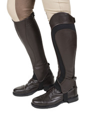 TuffRider Ladies Derby Leather Half Chaps - brown 