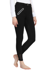 TuffRider Tiffany Ribbed Breech With Silicone Full Seat - black