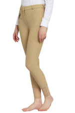 TuffRider Tiffany Ribbed Breech With Silicone Full Seat - light tan